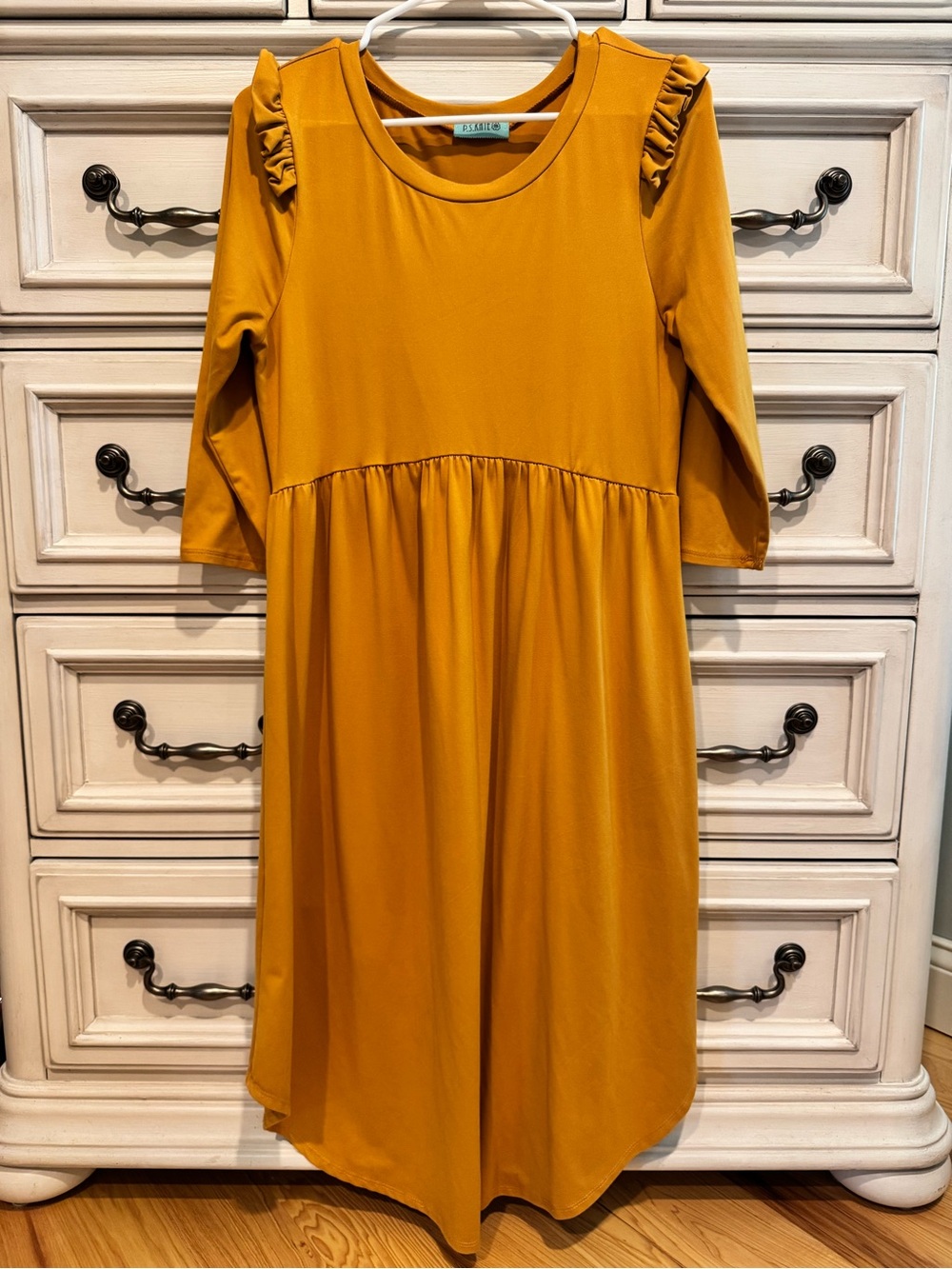 Yellow Women’s Ruffle Shoulder Dress